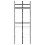 f-tronic 7110729 Verteilerschrank VS2-9-RK, 2-feldrig, 9r, Reihenklemmen, 1400x550x210mm 