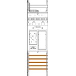 f-tronic 7140140 Zählerfeld ER5, 1-feldrig, H=900mm, 1-eHZ, 1 Res. 