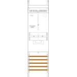 f-tronic 7140169 Zählerfeld Z14, 1-feldrig, H=900mm, 1-3.HZ 