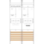 f-tronic 7140171 Zählerfeld Z14R14, 2-feldrig, H=900mm, 1-3.HZ, 1 Res. 
