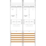 f-tronic 7140172 Zählerfeld Z214, 2-feldrig, H=900mm, 2-3.HZ 