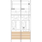 f-tronic 7141027 Zählerfeld ER26L-PV, 2-feldrig, H=1050mm, 2-eHZ, Kaskade, 1 HSP, 2 Res. 