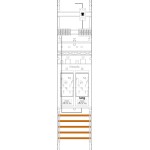 f-tronic 7141030 Zählerfeld E16-10-10L-PV, 1-feldrig, H=1050mm, 2-eHZ, Kaskade, 1 HSP 