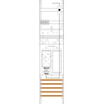 f-tronic 7141178 Zählerfeld ER6DS-16L-PV, 1-feldrig,H=1050mm,1-eHZ 16mm², mit DS, Kaskade, 1 HSP, 1 Res. 