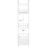 f-tronic 7141313 Zählerfeld Z1BL-APZ, 1-feldrig, H=1050mm, 1-3.HZ lange Kabel, APZ inkl. APL 