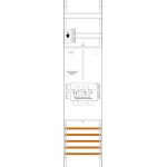 f-tronic 7141550 Zählerfeld Z1B-ZSK-HSS, 1-feldrig, H=1050mm, 1-3.HZ, 1 ZSK-Set, 1 HSS 