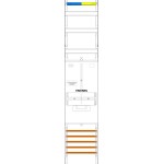 f-tronic 7142038 Verteilerfeld VR5, 1-feldrig, H=1200mm,3-reihig, 1 Res. 3.HZ 