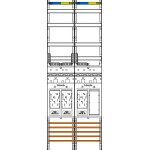 f-tronic 7143015 Zählerfeld E19ER9, 2-feldrig, H=1350mm, 3-eHZ, 1 Res. 