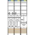 f-tronic 7143071 Zählerfeld E19ER9VR6-HSP, 3-feldrig, H=1350mm, 3-eHZ, 3 HSP, 1 Res., 1 TRE 