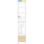 f-tronic 7143100 Zählerfeld ER9-HSS, 1-feldrig, H=1350mm, 1-eHZ, 1 HSS, 1 Res. 
