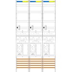 f-tronic 7143103 Zählerfeld ER39-HSS, 3-feldrig, H=1350mm, 3-eHZ, 3 HSS, 3 Res. 