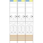 f-tronic 7143118 Zählerfeld E319-HSS, 3-feldrig, H=1350mm, 6-eHZ, 6 HSS 