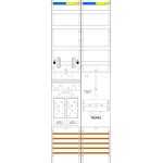 f-tronic 7143120 Zählerfeld E19VR6-HSS, 2-feldrig, H=1350mm, 2-eHZ, 2 HSS, 1 TRE 