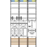 f-tronic 7143121 Zählerfeld E19ER9VR6-HSS, 3-feldrig, H=1350mm, 3-eHZ, 3 HSS, 1 Res., 1 TRE 