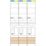 f-tronic 7143157 Zählerfeld ER39DS-16,3-feldrig, H=1350mm, 3-eHZ 16mm² mit DS, 3 Res. 
