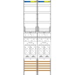 f-tronic 7143166 Zählerfeld E219DS, 2-feldrig, H=1350mm, 4-eHZ mit DS 