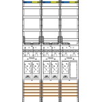 f-tronic 7143167 Zählerfeld E219ER9DS,3-feldrig, H=1350mm, 5-eHZ mit DS, 1 Res. 