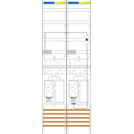 f-tronic 7143175 Zählerfeld ER29DS-16L-PV, 2-feldrig,H=1350mm,2-eHZ 16mm², mit DS, Kaskade, 1 HSP, 2 Res. 