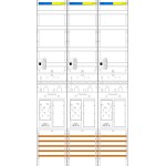 f-tronic 7143203 Zählerfeld ER39DS-HSP,H=1350mm, 3-feldrig, 3-eHZ mit DS, 3 HSP, 3 Res. 