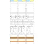 f-tronic 7143217 Zählerfeld E219ER9DS-HSP, 3-feldrig, H=1350mm, 5-eHZ, mit DS, 5 HSP, 1 Res. 
