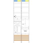 f-tronic 7143219 Zählerfeld ER9DSVR6-HSP, 2-feldrig, H=1350mm, 1-eHZ, mit DS, 1 HSP, 1 Res., 1 TRE 