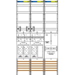 f-tronic 7143221 Zählerfeld E19ER9DSVR6-HSP, 3-feldrig, H=1350mm, 3-eHZ, mit DS, 3 HSP, 1 Res., 1 TRE 
