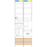f-tronic 7143269 Zählerfeld ER9DSVR6-HSS, 2-feldrig, H=1350mm, 1-eHZ, mit DS, 1 HSS, 1 Res., 1 TRE 