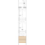 f-tronic 7143335 Zählerfeld Z16-10-10L-PV, 1-feldrig, H=1350mm, 2-3.HZ, Kaskade, 1 HSP 