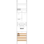 f-tronic 7145004 Zählerfeld Z1BLUX-16,1-feldrig, H=1050mm 1-3.HZ 16mm², inkl., Verdrahtungspaket 