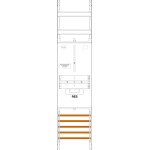 f-tronic 7145050 Reservefeld R1BLUX, 1-feldrig, H=1050mm, 1 Res. 3.HZ 
