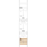 f-tronic 7145106 Zählerfeld ZR6LUX-16,1-feldrig, H=1350mm, 1-3.HZ 16mm², 1 Res., inkl. Verdrahtungspaket 