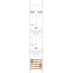 f-tronic 7145107 Zählerfeld Z16LUX-16,1-feldrig, H=1350mm, 2-3.HZ 16mm², inkl. Verdrahtungspaket 