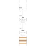 f-tronic 7145113 Zählerfeld ZR6LUX-16-SLS, 1-feldrig, H=1350mm, 1-3.HZ, 16mm², 1 ZSK-ST, 1 Res. 