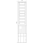 f-tronic 7160036 Verteilersäule 6-reihig, 1-feldrig, H=1710mm, ZSA171-1-V16 