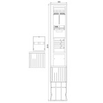 f-tronic 7160103 Zähleranschlusssäule 1-feldrig, H=2010mm, 3.HZ, ohne Haube, ZSA201-1-ZK-HO 