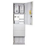 f-tronic 7160105 Zähleranschlusssäule 2-feldrig, H=2010mm, 3.HZ, Haube mit Tür, ZSA202-2-SB-ZK-TSG-HT 