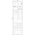 f-tronic 7160177 Zähleranschlusssäule 2-feldrig, H=2010mm, 3.HZ, ohne Haube, ZSA202-2-ZK-VAPZ-HAK-HO 