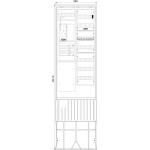 f-tronic 7160178 Zähleranschlusssäule 2-feldrig, H=2010mm, eHZ, ohne Haube, ZSA202-2-eHZ-VAPZ-HO 