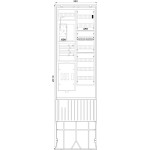 f-tronic 7160179 Zähleranschlusssäule 2-feldrig, H=2010mm, eHZ, ohne Haube, ZSA202-2-eHZ-VAPZ-HAK-HO 