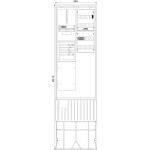 f-tronic 7160180 Zähleranschlusssäule 2-feldrig, H=2010mm,3.HZ 25mm²,ohne Haube, ZSA202-2-ZK25-APZ-HO 