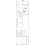 f-tronic 7160181 Zähleranschlusssäule 2-feldrig, H=2010mm,eHZ 16mm²,ohne Haube, ZSA202-2-eHZ16-APZ-HAK-HO 