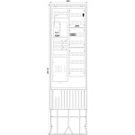 f-tronic 7160182 Zähleranschlusssäule 2-feldrig, H=2010mm,eHZ 16mm²,ohne Haube, ZSA202-2-eHZ16-V-APZ-HAK-HO 
