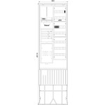 f-tronic 7160183 Zähleranschlusssäule 2-feldrig, H=2010mm,3.HZ 16mm²,ohne Haube, ZSA202-2-ZK16-APZ-HAK-HO 