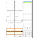 f-tronic 7190453 Zählerschranksystem 3HZ732APZD01, 2 ZP, 1 VAPZ inkl. APL,SPVGD01,2 PPV, 1 PL150 