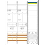 f-tronic 7190601 Zählerschranksystem 3HZ732APZ-16, 2 ZP 16mm², 1 VAPZ inkl. APL,2 PPV,1 PL150 