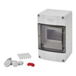 f-tronic 7240026 FR Kleinverteiler APV4, IP65, 1r., 4 Module, mit Kunststofftür 