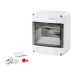 f-tronic 7240031 FR Kleinverteiler APV6, IP65, 1r., 6 Module, mit Kunststofftür 