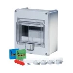 f-tronic 7240051 FR Kleinverteiler KV06WDKE, IP55, 1r., 6 Module, 180x160x90mm 