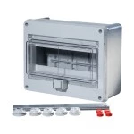 f-tronic 7240052 FR Kleinverteiler KV10WDKE, IP55, 1r., 10 Module, 180x230x90mm 