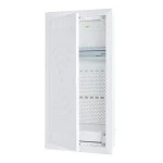 f-tronic 7250065 HW/UP Kommunikationsvert. 4r., Jumbo48KW, mit W-LAN Tür, Patchfeld, Steckdose 3-fach 